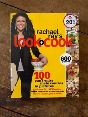 Rachael Ray Bright Yellow Look+Cook Cookbook